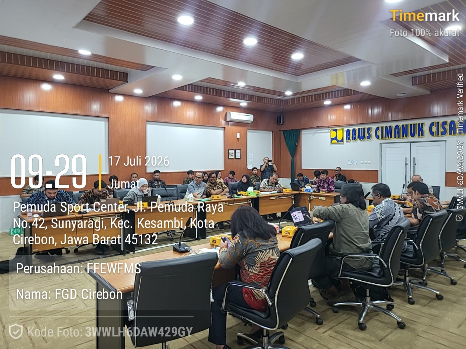 FGD Diskusi Konsolidasi Stakeholder Pengembangan Flood Forecasting, Early Warning, and Evaluation System (FFEWES) di Wilayah Sungai Cimanuk Cisanggarung